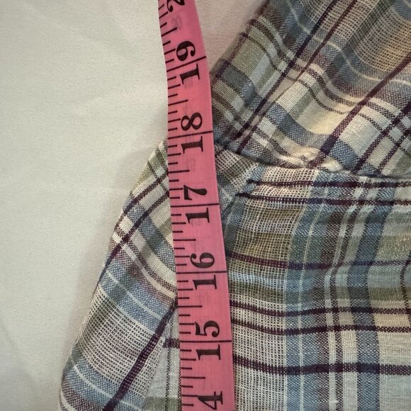 LUCKY BRAND CALIFORNIA FIT MENS LONG SLEEVE BUTTON DOWN LINEN PLAID SIZE L LARGE - Picture 10 of 12